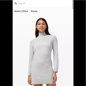Lululemon light grey keep it cozy dress sz 4